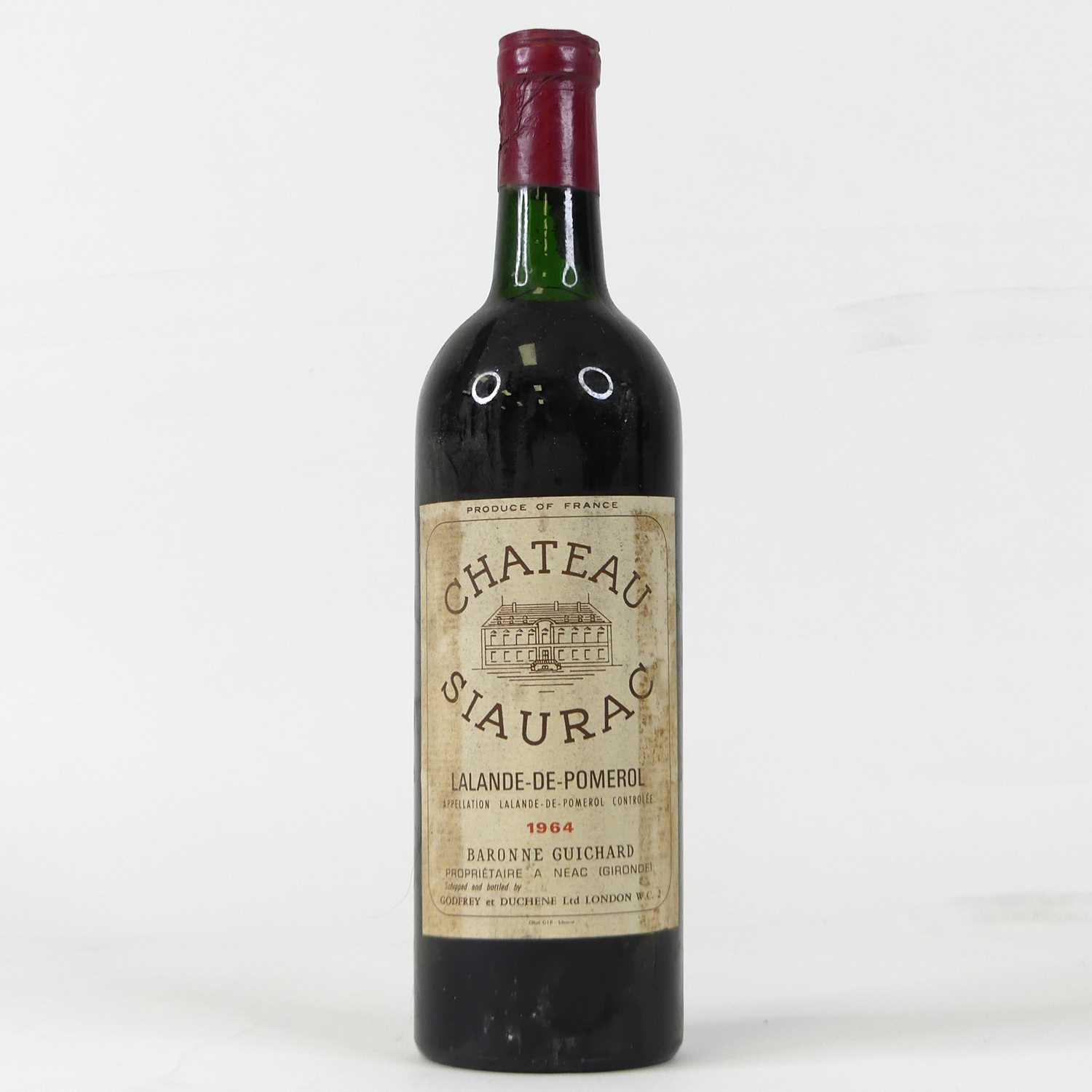 Lot 1073 - Chateau Siaurac 1964 Lalande de Pomerol, one...