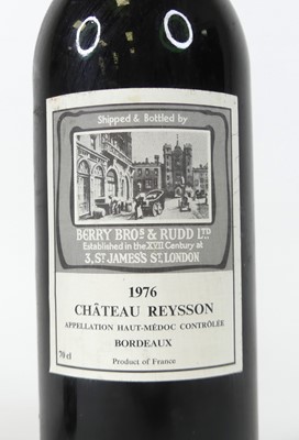 Lot 1074 - Chateau Reysson 1976 Haut-Medoc, shipped &...