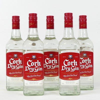 Lot 1431 - Cork Dry Gin, 70cl, 38%, five bottles