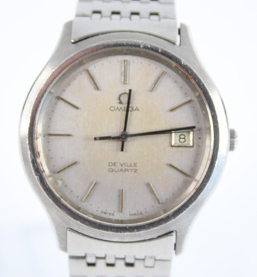 Lot 2609 - A steel Omega DeVille quartz wristwatch, with...