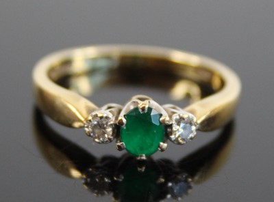 Lot 2650 - An 18ct yellow and white gold, synthetic...