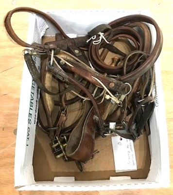 Lot 3494 - A brown leather coursing double slip-lead with...