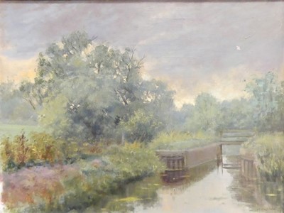 Lot 1041 - Margaret H. Wenn (1910-2002) - The river lock,...