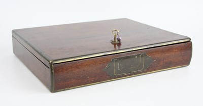 Lot 2340 - A mid-19th century mahogany and brass bound...