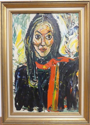 Lot 260 - John Bratby (1928-1992) - Half-length portrait...