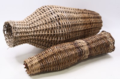 Lot 3432 - An eel trap, of woven willow construction,...