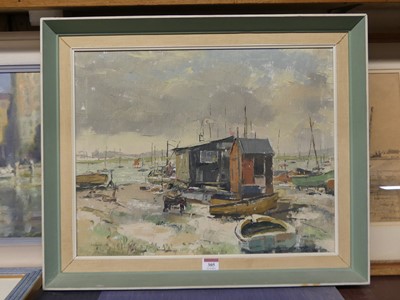 Lot 305 - Trevor Chamberlain (b.1933) - Fishing boats...