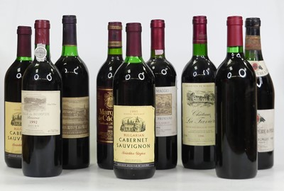 Lot 1088 - Assorted red table wines to include Marquis de...