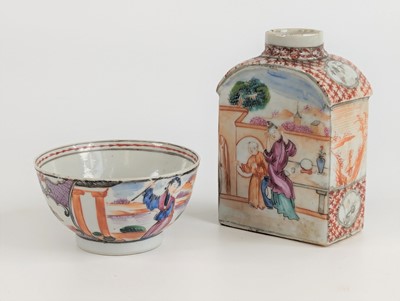 Lot 2368 - A Chinese famille rose porcelain tea caddy,...