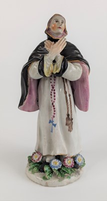 Lot 2069 - A Bow porcelain figure of a nun, circa 1755-60,...