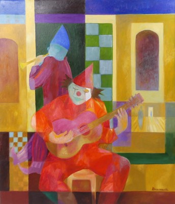 Lot 215 - Janina Baranowska (1925-2022) - Two Clowns,...