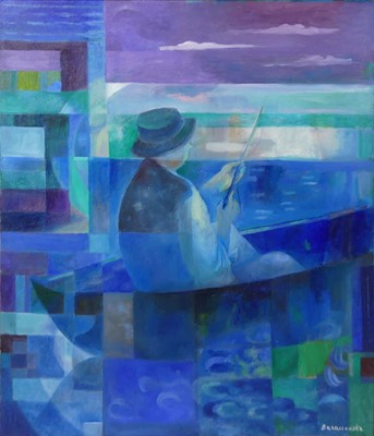 Lot 210 - Janina Baranowska (1925-2022) - Fisherman, oil...