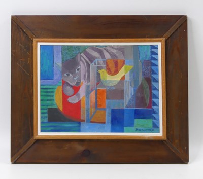 Lot 204 - Janina Baranowska (1925-2022) - Cat & Bird,...