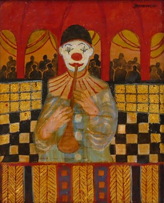 Lot 205 - Janina Baranowska (1925-2022) - Clown, oil on...