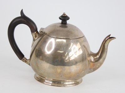 Lot 2173 - A Victorian silver bachelors teapot, of plain...