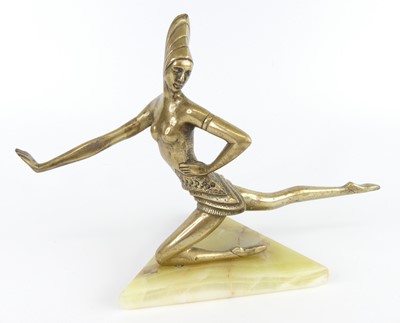 Lot 134 - An Art Deco polished bronze figure of a...