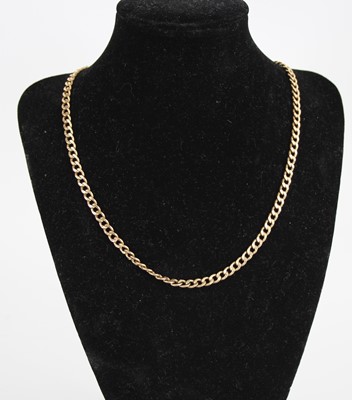 Lot 2553 - A modern Italian 9ct gold curblink necklace,...