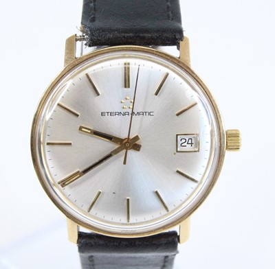 Lot 2560 - A gent's Eterna Matic 9ct gold cased automatic...