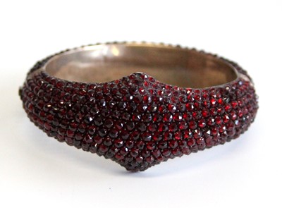 Lot 2759 - A late Victorian rose cut garnet pavé set...