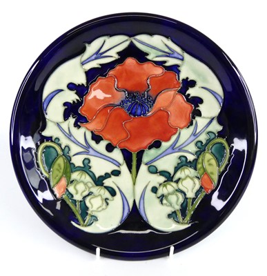 Lot 11 - A contemporary Moorcroft pottery plate in the...
