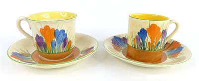 Lot 5 - A 1930s Clarice Cliff Crocus pattern pottery...