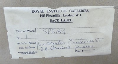Lot 1008 - Joan Buckmaster (c.1897-1976) - Spring, oil on...