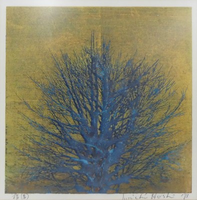 Lot 285 - Joichi Hoshi (1913-1979) - Blue Tree, woodcut,...