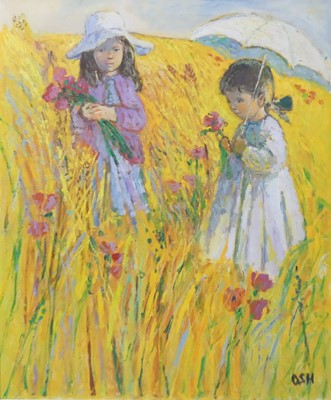 Lot 200 - John Aeshley (1926-1999) - Two Children...