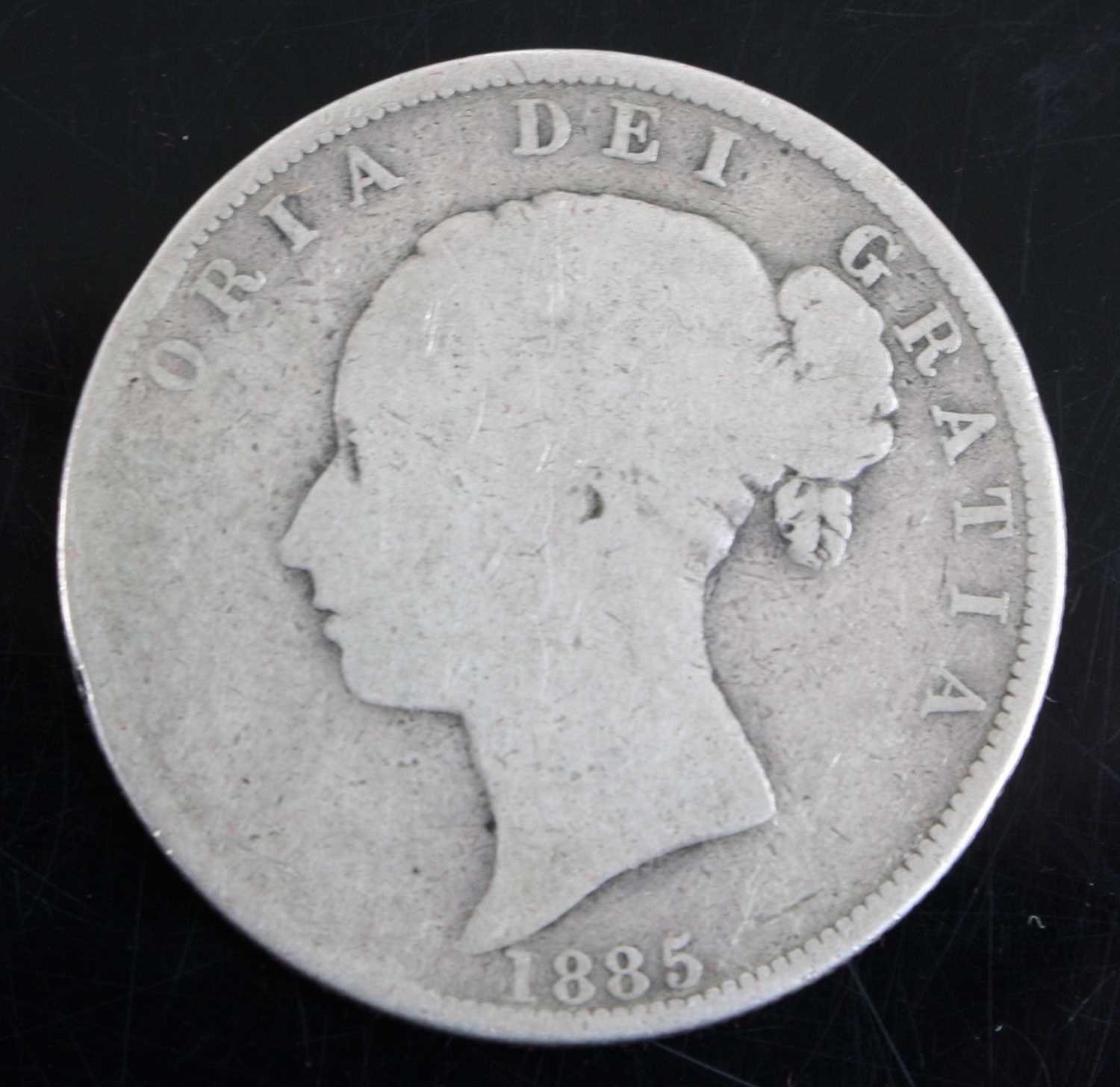 Lot 3027 - Great Britain, 1885 half crown, Victoria young...