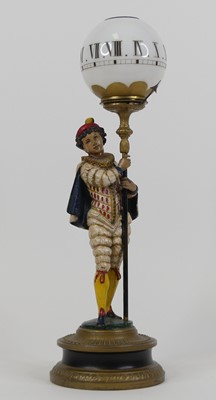 Lot 30 - A 19th century painted spelter figural novelty...