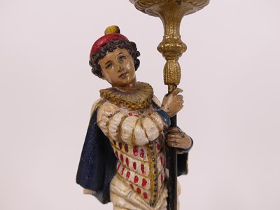 Lot 30 - A 19th century painted spelter figural novelty...