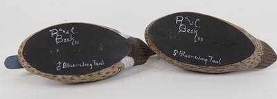 Lot 32 - Two P&C Beck models of blue winged teals,...