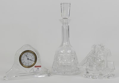 Lot 34 - A Waterford crystal decanter, of mallet form,...