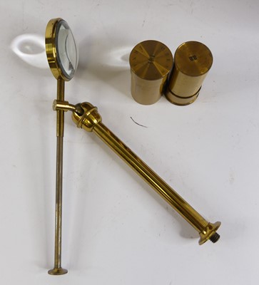 Lot 133 - A brass monocular microscope, stamped J White...