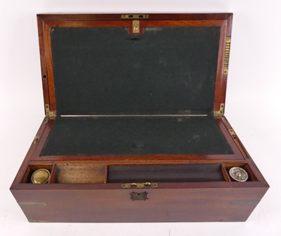 Lot 136 - A 19th century brass bound mahogany writing...