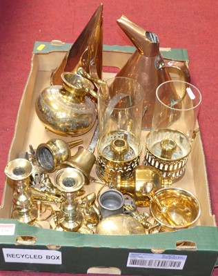 Lot 156 - A collection of metalware, to include a pair...