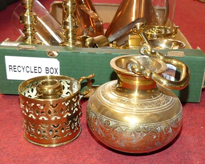 Lot 156 - A collection of metalware, to include a pair...