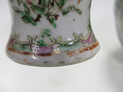Lot 186 - A Chinese Canton porcelain vase, of baluster...