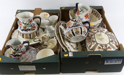 Lot 95 - Two boxes of miscellaneous china and glass...