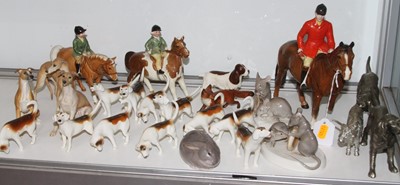 Lot 204 - A collection of Beswick models of hunting...