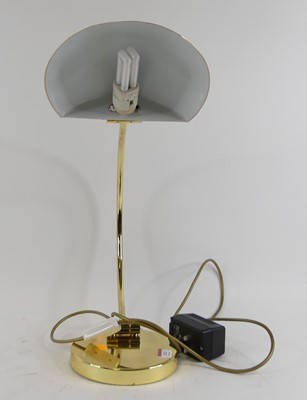 Lot 113 - A modern brass adjustable table lamp