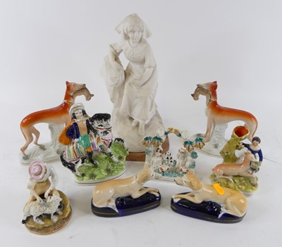 Lot 119 - A collection of nine Victorian Staffordshire...