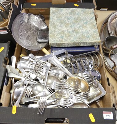 Lot 239 - A collection of silver plated items to include...