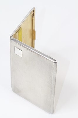 Lot 254 - A George V silver cigarette case, of typical...