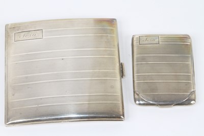 Lot 269 - A George V silver cigarette case, of curved...