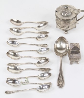 Lot 275 - A Victorian silver mustard, of gadrooned...
