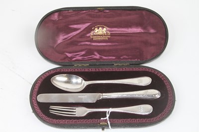 Lot 277 - A Victorian silver christening set, in the Old...