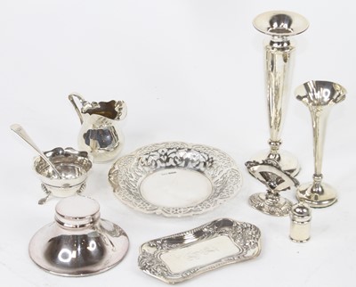 Lot 282 - A collection of silver and plated items, to...