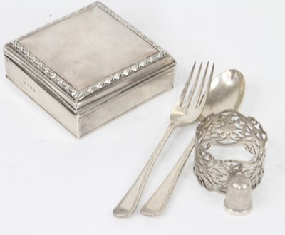 Lot 284 - An Edward VII silver jewellery box, Birmingham...