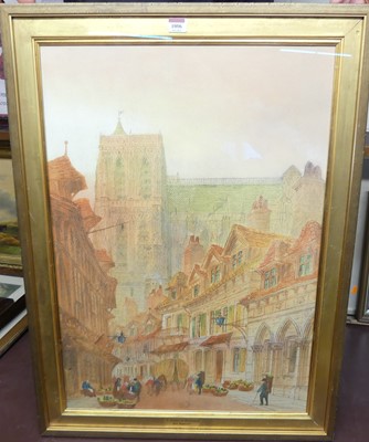 Lot 1006 - Paul Braddon (1864-1938) - A street in...